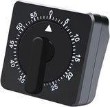 Kitchen Timer - Analog Kitchen Timer - Mechanical Kitchen Timer - 60 Minutes - Kitchen Gadget - Timer - Cooking Timer - Kitchen Tool - Suitable for Baking, Pastry, Cooking Eggs - Black