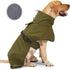 Dog Raincoat - Dog Jacket - Waterproof Winter Dog Coat - Windproof Dog Jacket - Winter Dog Coat - Reflective Strip - Green - Size XXL - Perfect for medium and large dogs