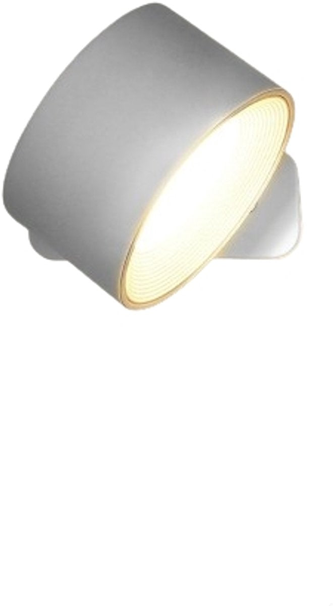 LED indoor wall light with battery, 1 piece, touch control, 3 brightness levels, 360° rotation, suitable for living room, bedroom, stairs, hallway, wireless wall light, white