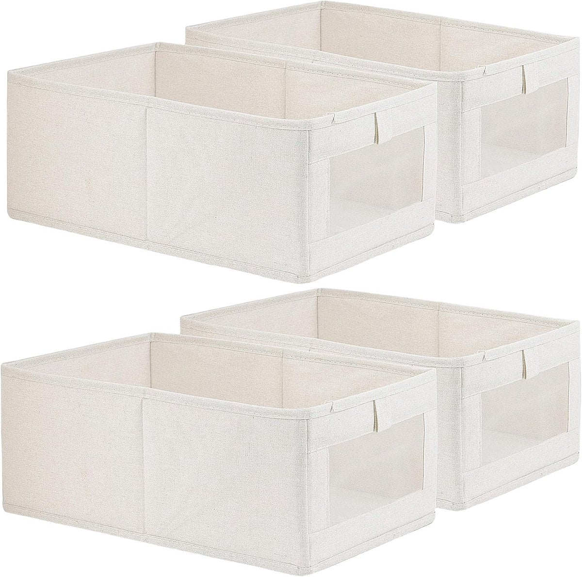 Storage Bins - Laundry Bins - Clothes Organizers - Closet Organizers and Storage Bins - for Clothes - Jeans - Toys - Books - Shelves - Cabinets - Wardrobes (Set of 4)