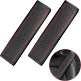 Seat belt protectors - Pack of 2 - Seat belt protectors - Seat belt protectors - Seat belt protectors for adults - Suitable for children's and adult seat belts (black and red)