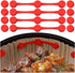 4-Piece Silicone Magnetic Airfryer Strips - Airfryer Paper Holder - High Temperature Resistant - Prevents Airfryer Paper from coming into contact with the heating element - Red