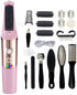 Electric Foot File - Professional Callus Remover - Pack of 10 - 3 Adjustable Speeds - For Dead Skin and Calluses - Pink