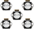 5-Piece Push Button Lock - Push Button for Campervan - Door Lock - Locking Button for Shutter Door - For Camping, RV, Motorcycle, Caravan - Silver