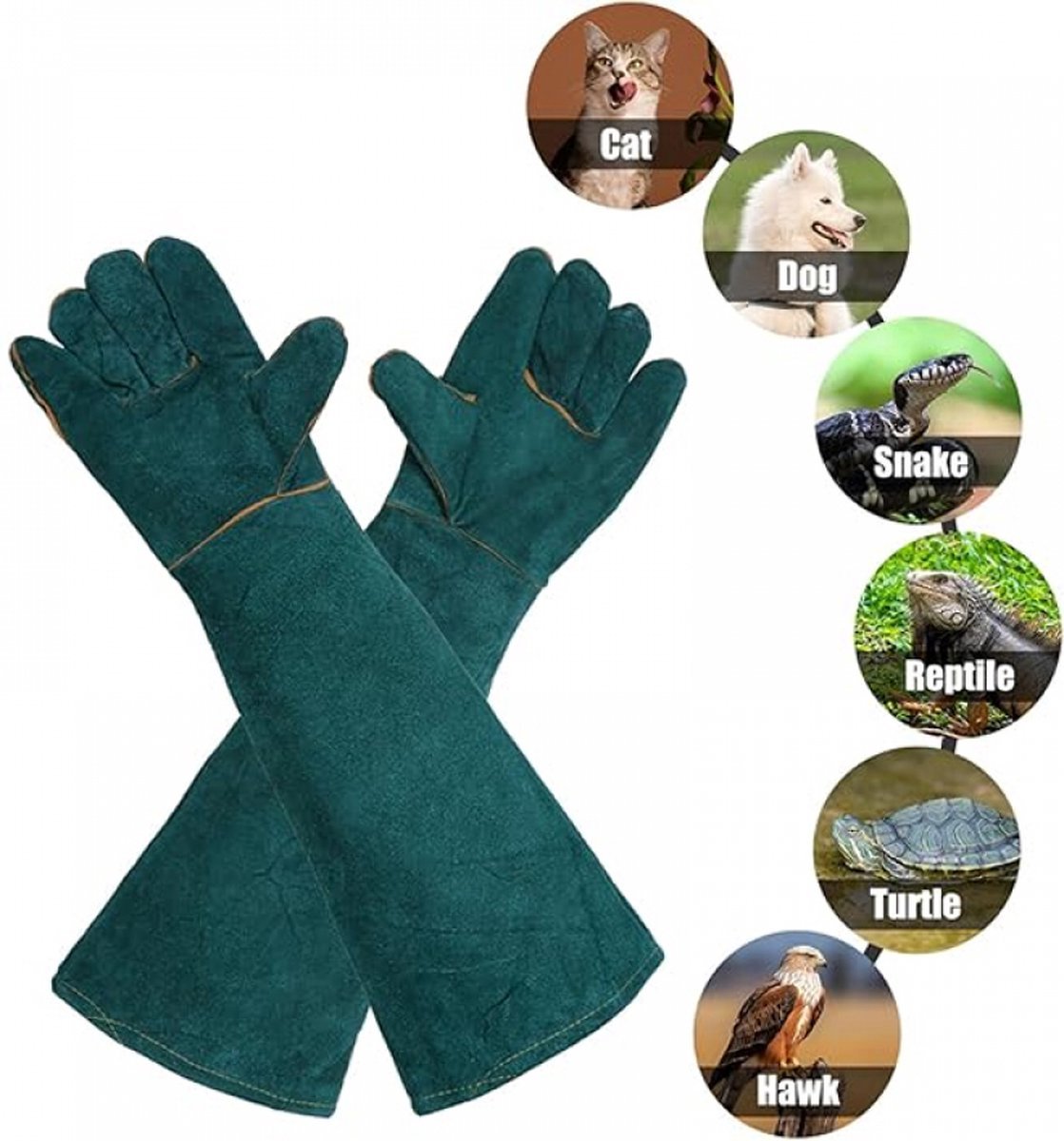 Anti-bite safety gloves - Pet gloves - Anti-bite gloves - Safety gloves - Pet protective gloves - Welding gloves - Anti-bite - Suitable for dogs, cats and pipes - Size L - 60 cm