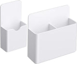 Pen holder - Magnetic pen holder - Marker holder - Marker holder for school - Whiteboard - Magnetic - Marker storage - Pencil organizer for pencil case - Set of 2 - White