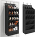 Hanging Shoe Organizer - Shoe Storage - 15 Large Compartments - Met Haken - Over-the-Door Organizer - Space-Saving Shoe Organizer - For Shoes, Home Accessories - Black