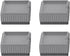 4x Square Furniture Risers - Stackable Table Legs for Washing Machines - Gray