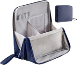 Men's toiletry bag - Women's toiletry bag - Portable toiletry bag with stand - Large fabric toiletry bag with stand - Cosmetic storage bag - Toiletry bag with waterproof handle - Blauw