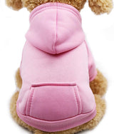 Dog Coat - Winter Hoodie - Warm Dog Coat - With Pockets - Sweatshirt - Warm Clothing - Chihuahua Dog Coat - Perfect for Small Dogs - Pink - Size M