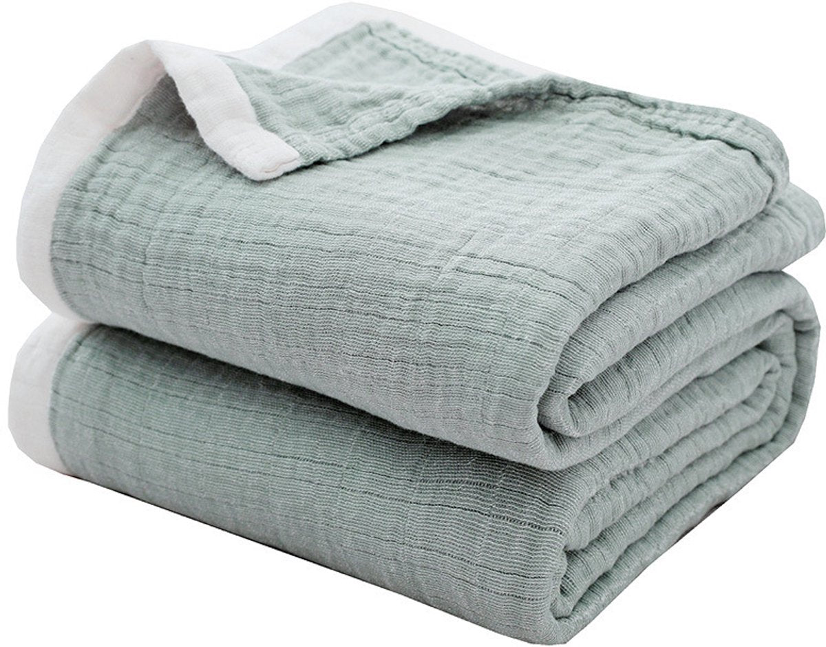 Blanket - Cozy blanket - Soft blanket - Soft and cuddly muslin bedspread - Cotton blanket - Living room blanket - Suitable for all seasons - As a sofa cover - Bedroom - 150x200cm