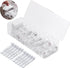 Cable storage box - Cable organizer with 10 cable ties - Cable storage box - Clear plastic storage box for office, workbench, living room, bedroom (large size with lid)