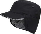 Beanie - Men's Beanie - Men's Winter Beanie - Warm Hats - With Ear Flaps - Ideal for Cold Weather - Faux Fur Lining - Unisex - Warmth - Winter - Sport - Outdoors - Gift Idea - Black