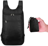 Backpack - Women's Backpack - Men's Backpack - Foldable Hiking Backpack - Personalized Outdoor Travel Bag - Sports Bag - Men's Gym Bag - Lightweight (Black, One Size)