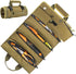 Roll-up tool bag - Tool belt - Open tool bag - with adjustable strap - Drill holder - Canvas - Roll-up pouch - Electrician&