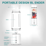Blender - Mini Blender - Smoothie Maker - USB Rechargeable Mini Blender - Portable Blender for Milkshakes, Smoothies and Juices - Grijs