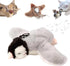 Cat Toys - Cat Toys with Catnip - Flappy Bird Cat Toy for Indoor Cats - Rechargeable - Electric Cat Toys - With Sound - Plush Sports Toy for Kittens - Gray Penguin