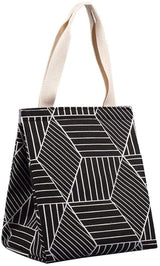 Lunch bag - Insulated bags - Insulated lunch bag for women - Sturdy, foldable and portable lunch bag with wide opening - With interior pockets - Insulated and leakproof cooler - For picnics and beaches for adults (Black Diamond)