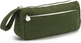 Corduroy pencil case - Pretty pencil case with a practical zipper - Makeup bag - Suitable for school-aged teenagers, boys and girls