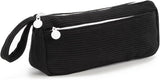 Corduroy Pencil Case - Cute pencil case with a convenient zipper - Makeup bag - Suitable for school-aged teenagers, boys and girls - black
