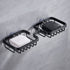 Soap dish - 2 pieces - Soap dish - Shower - Bathroom - Black - Self-adhesive - Space aluminum