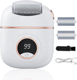 Electric Foot File - Removes Calluses and Dead Skin - Powerful Exfoliation - Built-in LED Light - Regenerative Exfoliation - Removes Calluses and Hard Skin - Wit