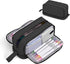Pencil case - Pencil case - Pencil case for boys and girls - Multifunctional pencil case with compartments - School supplies - 22x11x9.5cm - Black