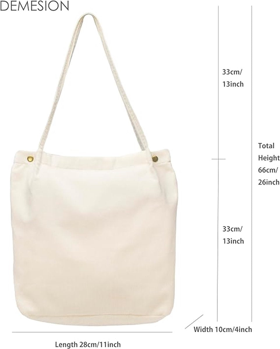 Tote bag - Women's tote bag - Women's corduroy tote bag - Reusable travel bag - Shoulder bag - Everyday work bag - Broken