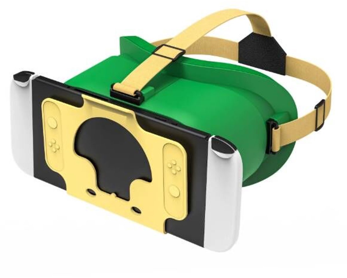 Suitable for Nintendo Switch VR headsets and OLED models, VR virtual reality glasses with adjustable HD lenses, comfortable headband, suitable for 3D VR games on Nintendo Switch OLED, suitable for children's boys - green