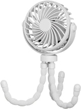 Handheld Fan - Rechargeable Portable Fan - Wit - Cordless Table Fan - Mini Stroller Fan - 3 Modes - Mini Fan - Festival Fan - Octopus Fan