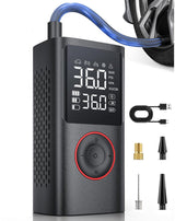 Bicycle Pump - Electric Bicycle Pump - Bicycle Pumps - Cordless Car Tire Pump - 150 PSI Portable Air Compressor - with Auto Shut-Off and LED Light - Electric Bicycle Pump for Car, Motorcycle, Bicycle, Ball Sports