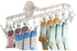 Wall-mounted folding clothes dryer - Space-saving - No need for extra hangers - Foldable design - 20 integrated clips - For drying socks/underwear - Suitable for bathroom/balcony