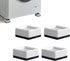 Universal anti-vibration feet - 4x square furniture risers - Stackable table feet for washing machine, non-slip stabilizers for washing machines and furniture (3.3 cm (1.3 inch), White)