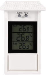 Indoor and outdoor thermometer - Thermometer - Hygrometer - Weather station - Digital thermometer - Weatherproof for indoor and outdoor use - Wit