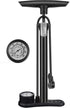 Bicycle pump - Bicycle pump with pressure gauge - Double valve head - Schrader and French valves - Foot pump - Practical for baby on the go or for travel - Black