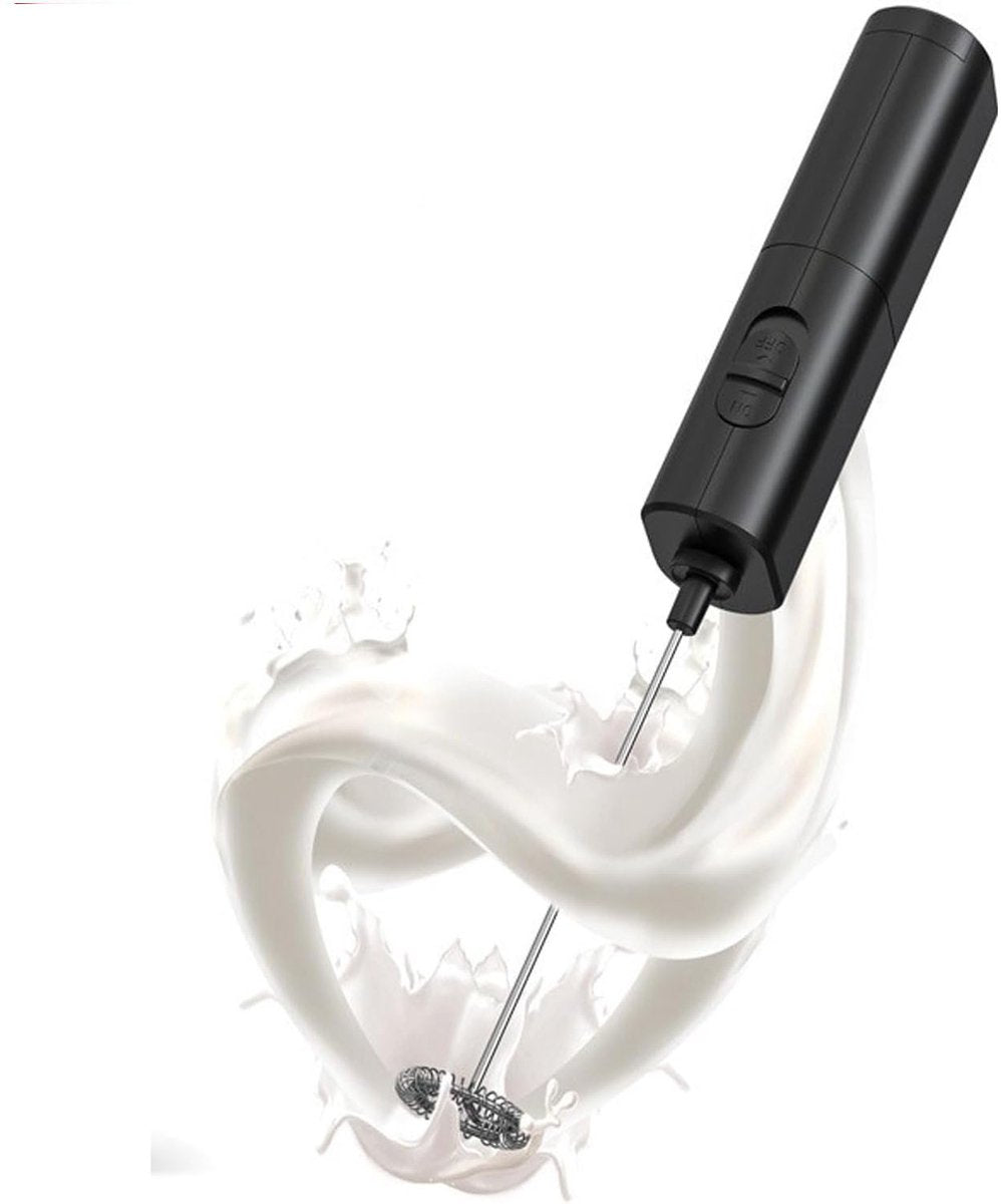 Milk Frother - Milk Frothers - Manual Milk Frother - Electric Milk Frother - Functional Electric Milk Frother - Portable Electric Milk Frother - With Whisk - For Coffee, Matcha, Latte and Cappuccino