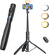 Mobile phone tripod with light, selfie stick tripod compatible with smartphone and GoPro cameras
