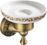 Soap dish - Soap holder - Antique soap dish - Brass ceramic - Wall mounted - Hanging soap dish for shower - Shower/bathroom holder