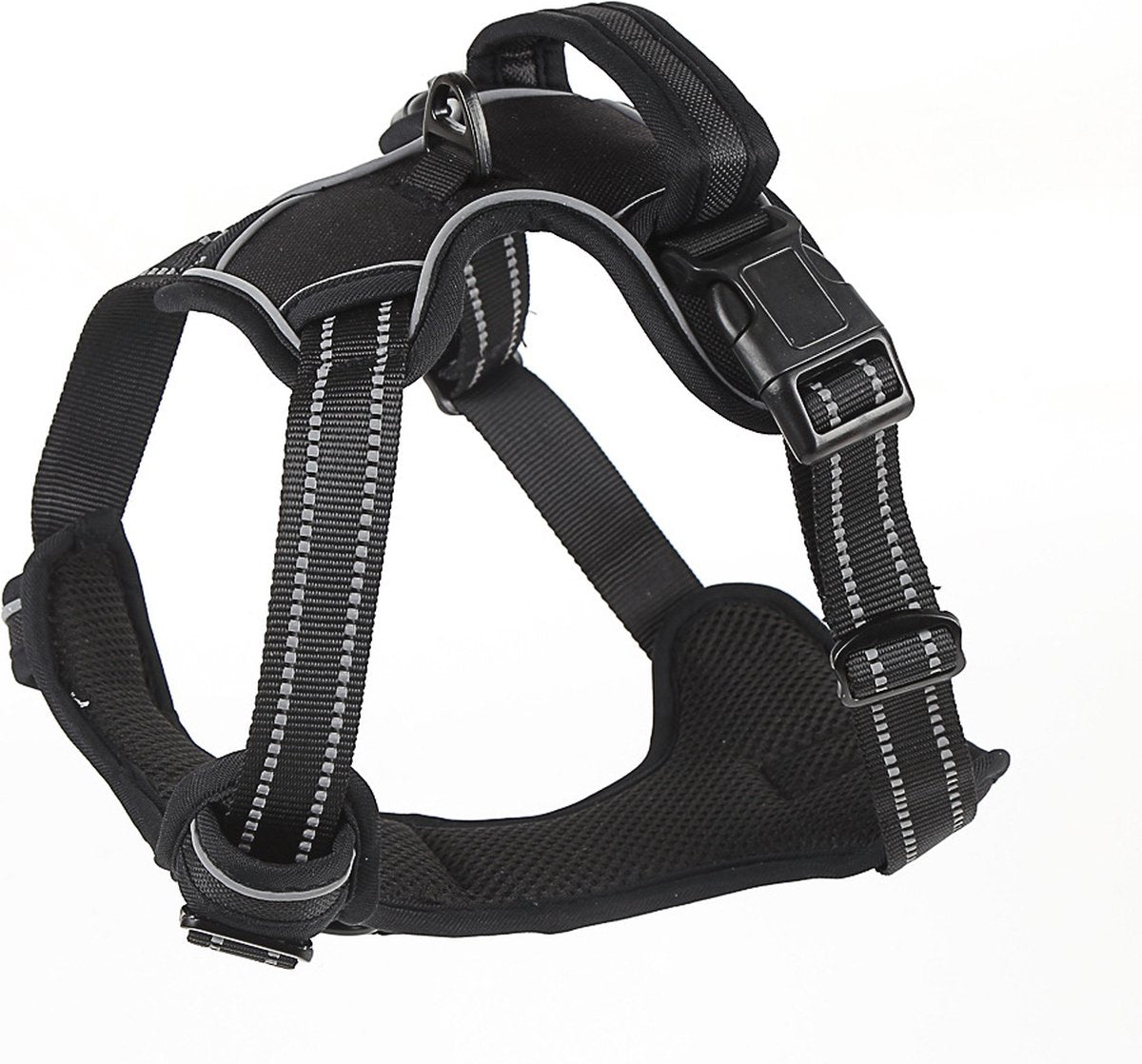 Nixnix - Dog Harness - Size M - Anti-Trek Harness - Dog Harness - Y-Shaped Dog Harness - Reflective - Black