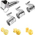 Cheese Grater - Stainless Steel Drum Grater - Hard Cheese Grinder - Efficient and Durable - Dishwasher Safe - Includes 3 Cutting Blades - Suitable for Chocolate and Nuts - Silver - 1 Piece