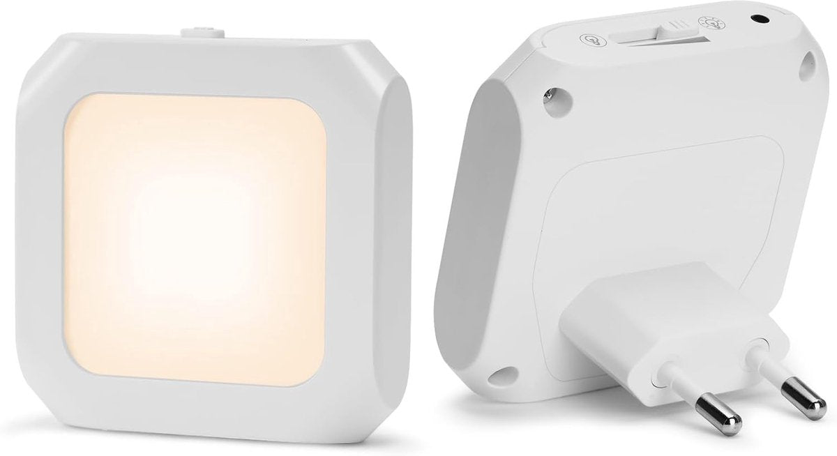 Night light - Night light plug - Adult night light - LED night light - With sliding dimming position - Suitable for bedrooms and staircases - For babies, adults, and children (pack of 2)