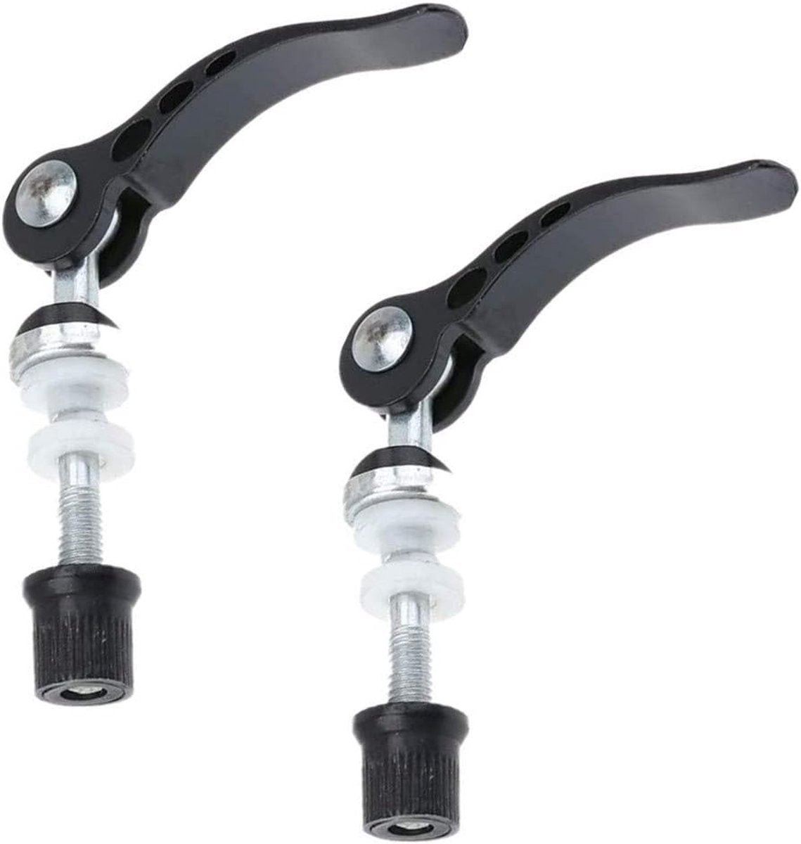 Quick-release seatpost clamp for mountain bikes, 2 pieces, aluminum, for Quick threaded seatposts, Quick-release fasteners, black