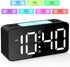 Digital Night Light - Extra Powerful - 7-Color Night Light - Ideal for Heavy Sleepers - Adjustable Volume and USB Charging - Place on the Bedside Table - Black