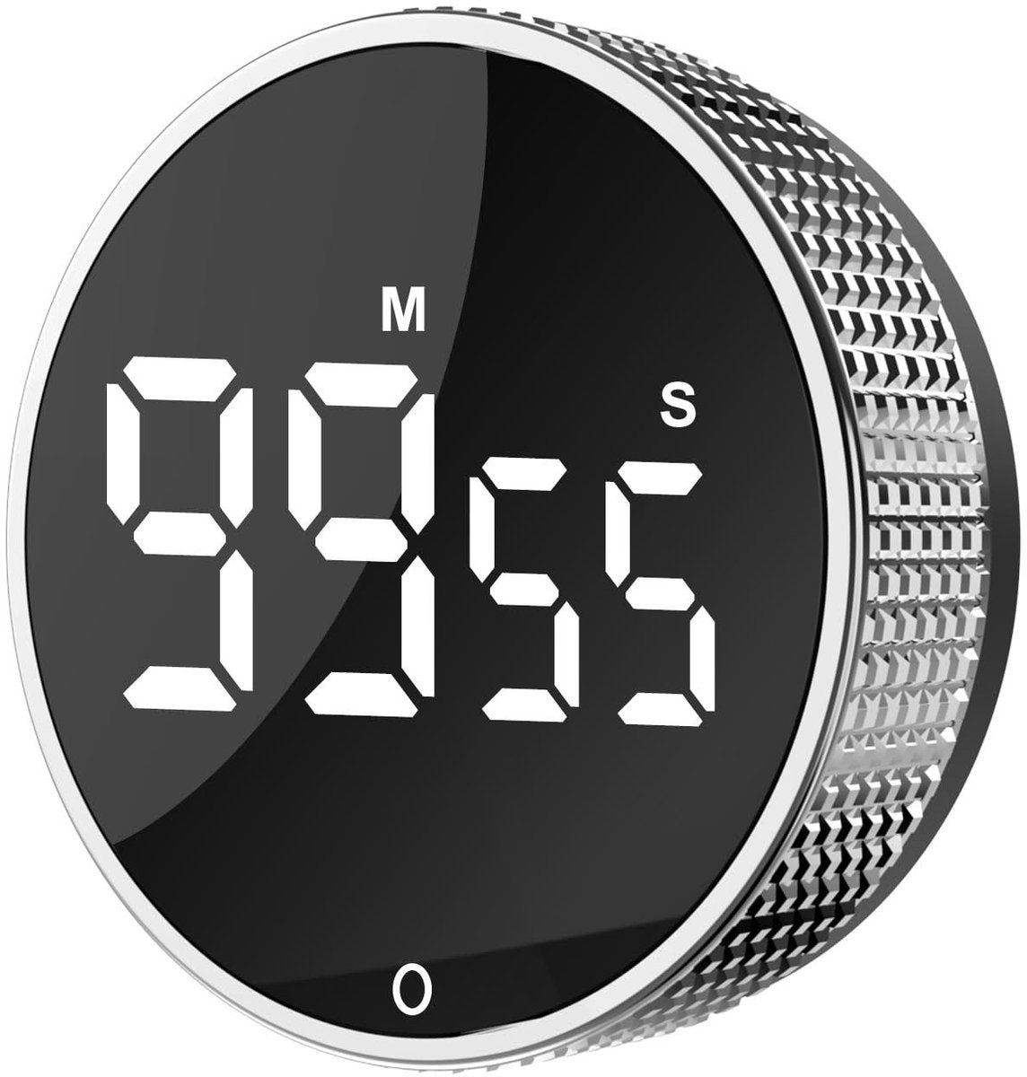 Digital Timer - Digital Kitchen Timer - Smart Timer - LED Display - Magnetic - 360 Degree Rotation - BBQ Alarm Clock - Black