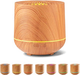 Humidifiers - Aromatherapy Humidifier - 300ml Diffuser - Air Humidifier - Room Humidifier - 7-Color LED - Light and Automatic Shut-Off - Essential Oil Diffuser for Home and Office (Light Color)