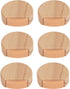Round wooden doorstop, shockproof and anti-slip, set of 6, 4.5 x 4.2 x 1.6 cm, for floor and parquet, light brown, 45 x 42 x 16 mm.
