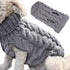Dog Coat - Dog Vest - Warm Dog Coat - Winter Dog Sweater - Soft Knitted Wool Dog Clothes - Crochet Coat - Perfect for Small and Medium Dogs - Size M - Grijs