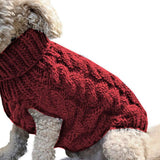 Dog Coat - Dog Sweater Vest - Warm Dog Coat - Winter Dog Sweater - Soft Knitted Wool Dog Clothes - Crochet Coat - Perfect for Small Dogs - Medium-Sized Dogs - Size XL - Red
