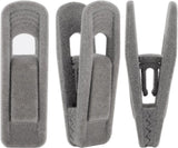 Set of 20 velvet clothespins, flocked clothespins, perfect for use with narrow velvet pendants – Grijs
