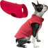 Dog Coat - Fleece Dog Vest - Winter Dog Sweater - Warm Dog Coat - Leash with O-Ring - Perfect for Small and Medium Dogs - Red - Size S
